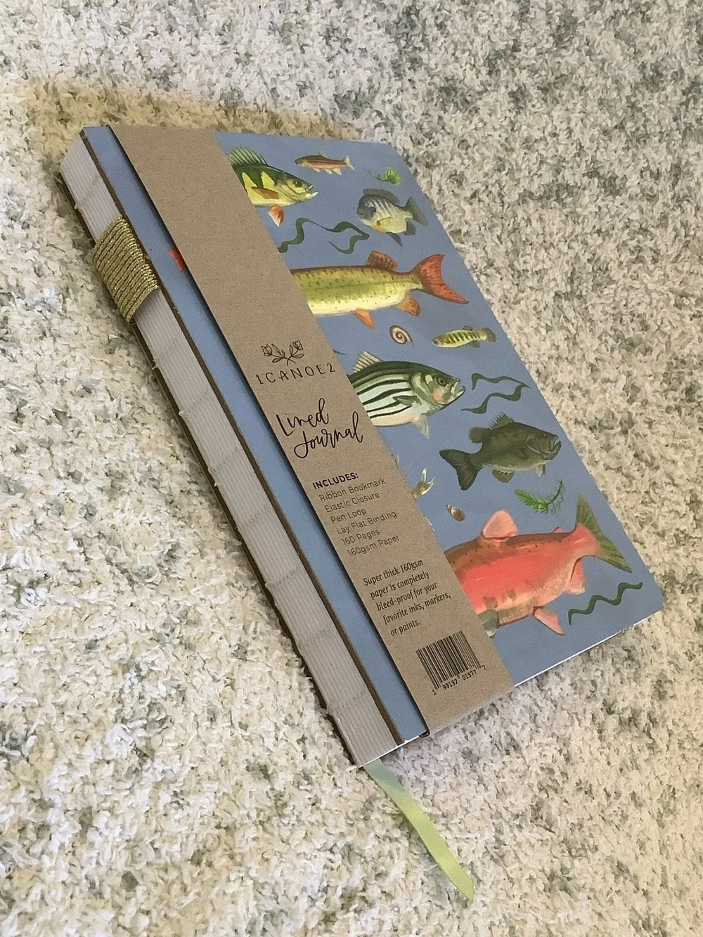Fish HardCover Lined Notebook Travel Vacation Camping Journal NWT 160lined pages